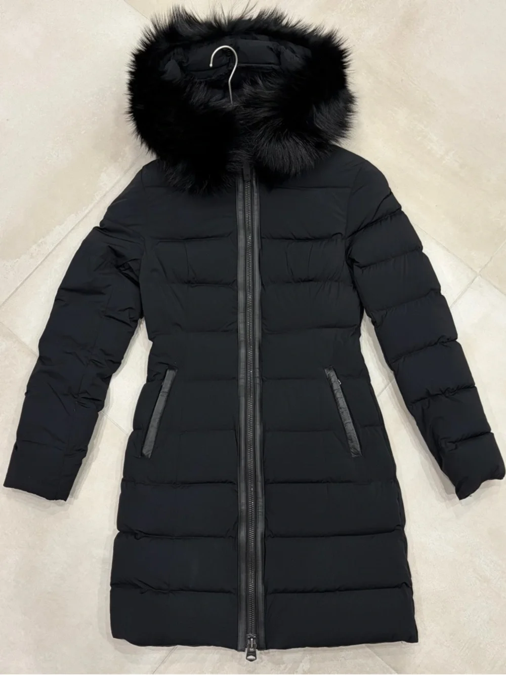 MACKAGE CALLA-X BLACK ON BLACK long Quilted Puffer Coat - Picture 2 of 13